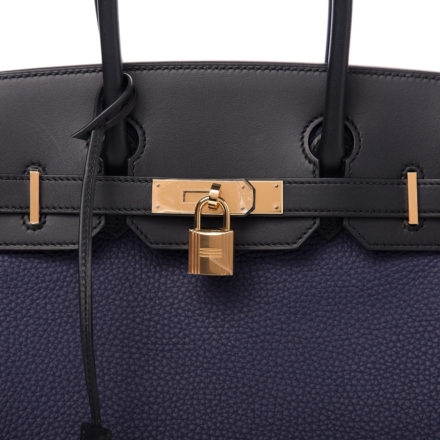 Taurillon Clemence Sombrero Birkin 30 Bleu Encre Bleu Obscur