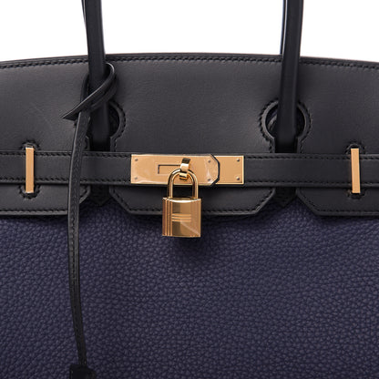 Hermes Taurillon Clemence Sombrero Birkin 30 Bleu Encre Bleu Obscur 7 of 10