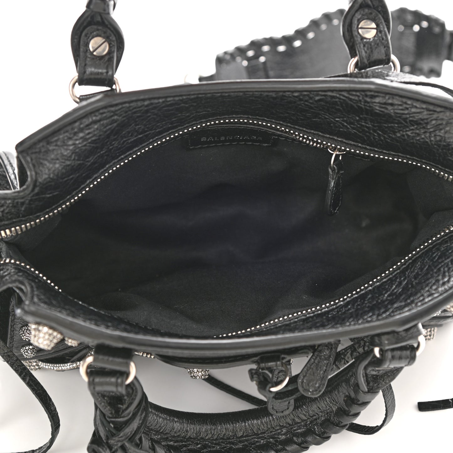 Agneau Arena Crystal Neo Cagole Handbag XS Black