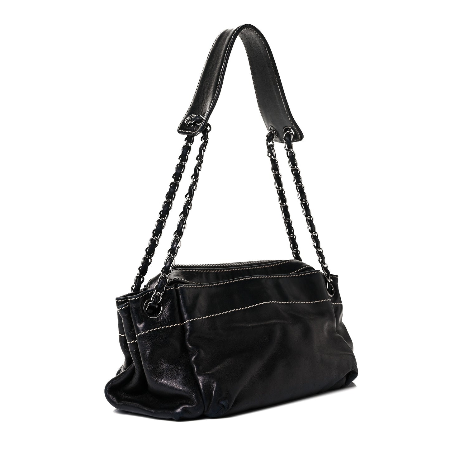 Lambskin Rock and Chic Shoulder Bag Black
