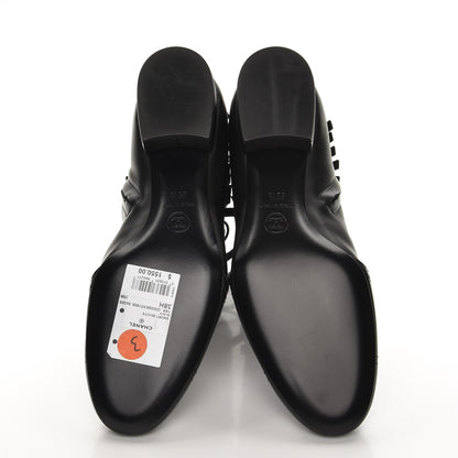 Chanel Calfskin Fringe Short Boots 38.5 Black 5 of 8