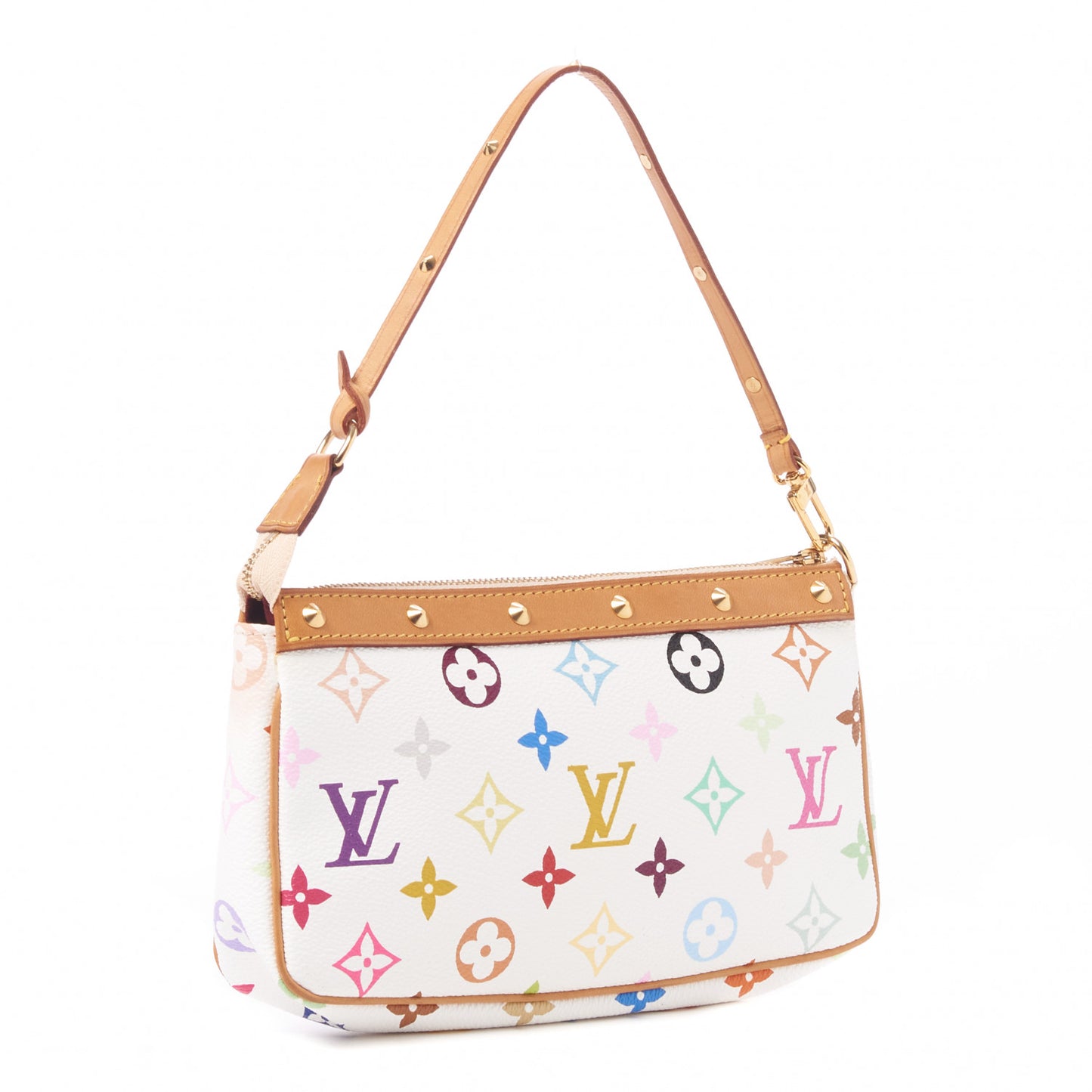 Monogram Multicolor Pochette Accessories White