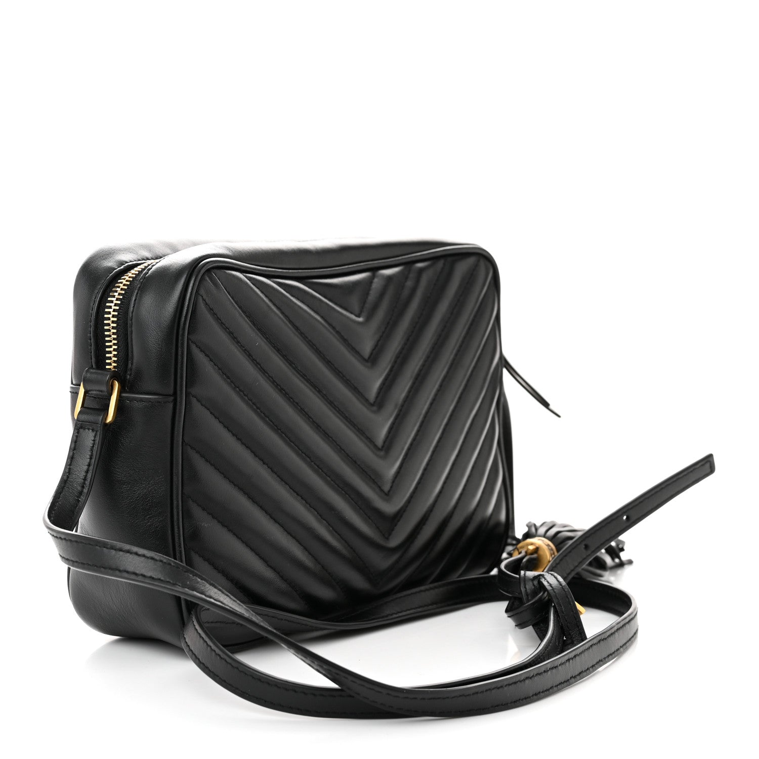 Saint Laurent SAINT LAURENT Calfskin Matelasse Monogram Lou Camera Bag Black 3 of 11