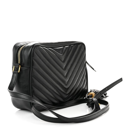 Saint Laurent SAINT LAURENT Calfskin Matelasse Monogram Lou Camera Bag Black 3 of 11