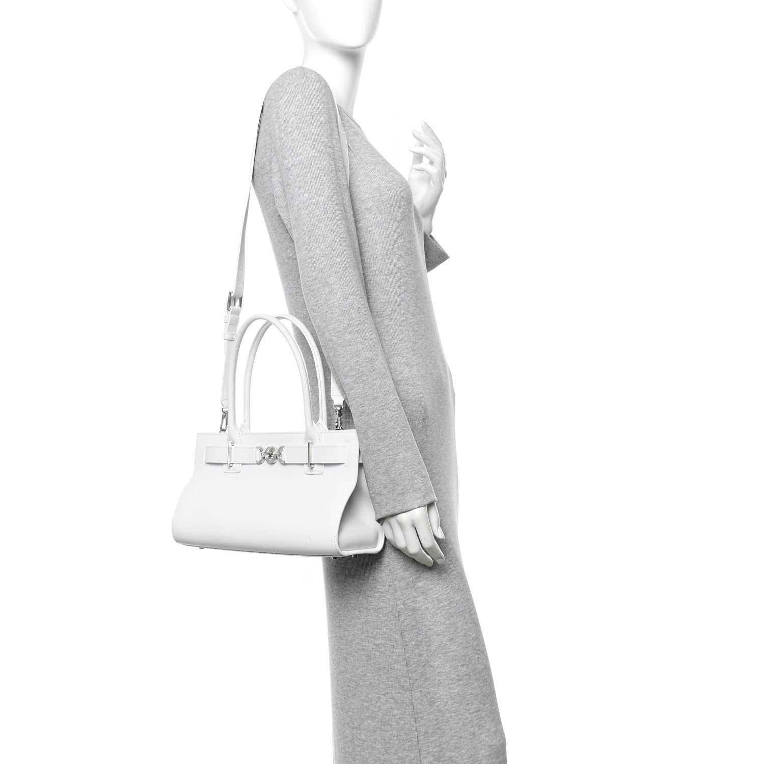 Versace Calfskin Medusa '95 Tote Bag White 2 of 12