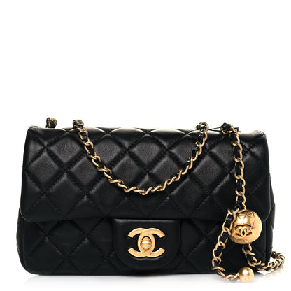 Chanel Lambskin Quilted Mini Rectangular Pearl Crush Flap Black 1 of 10