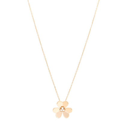 Van Cleef & Arpels 18K Yellow Gold Diamond Large Frivole Pendant Necklace 1 of 6