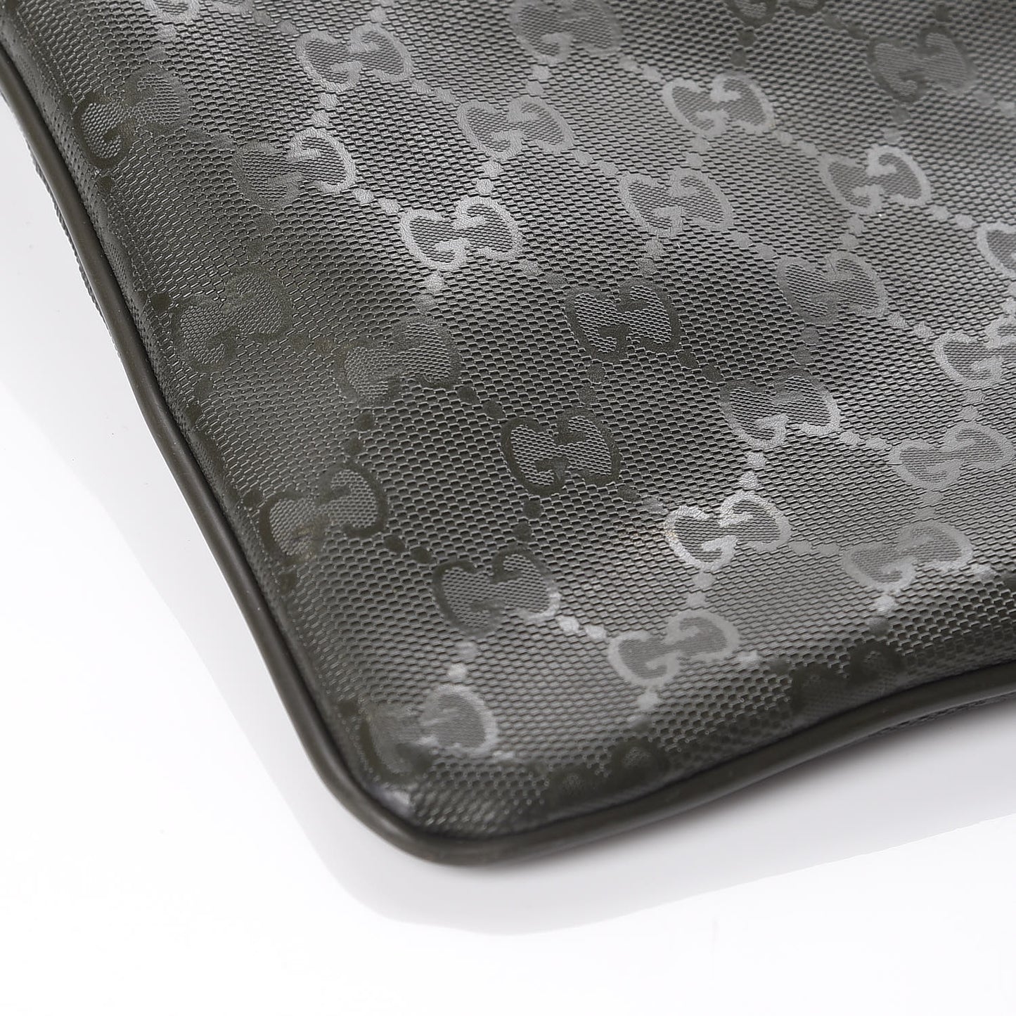 Imprime Monogram Medium Flat Messenger Bag Military