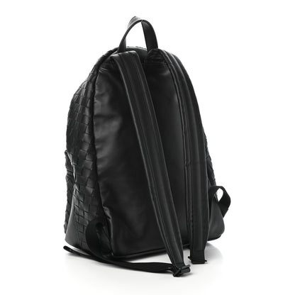 Bottega Veneta Smooth Calfskin Intrecciato Backpack Black 4 of 17