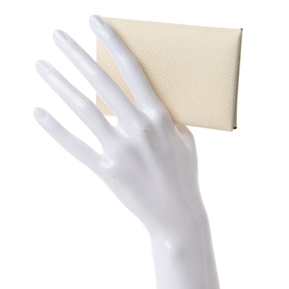 Hermes Epsom Verso Calvi Card Case Nata Sesame 2 of 8
