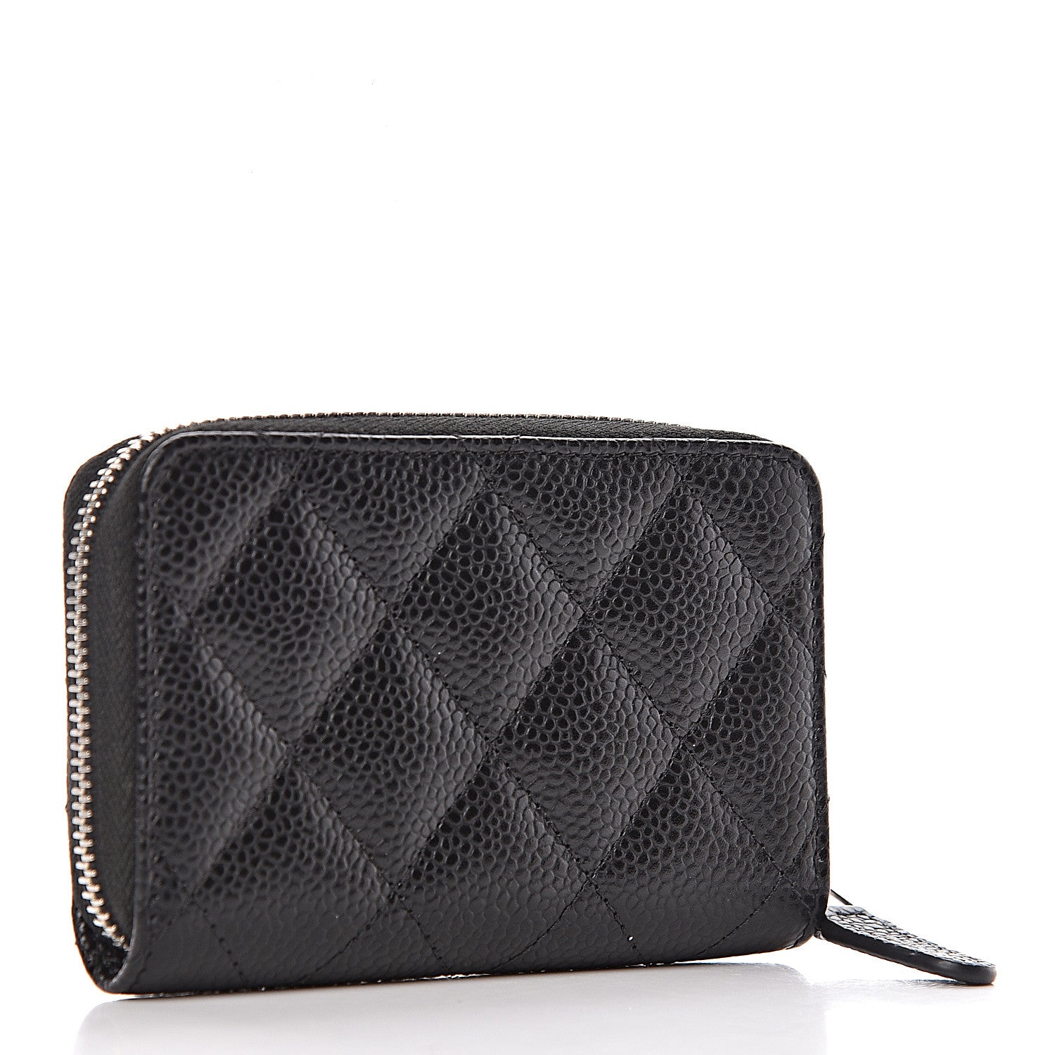 Chanel Caviar Quilted Zip Coin Purse Black 3 of 8