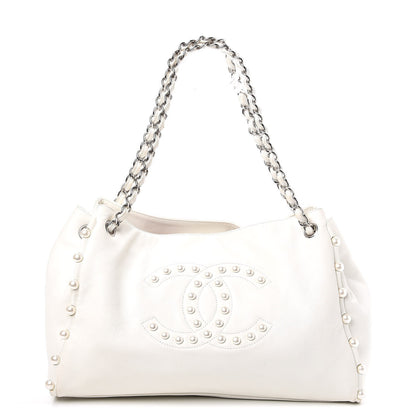 Chanel Lambskin Pearl Obsession Tote White 1 of 19
