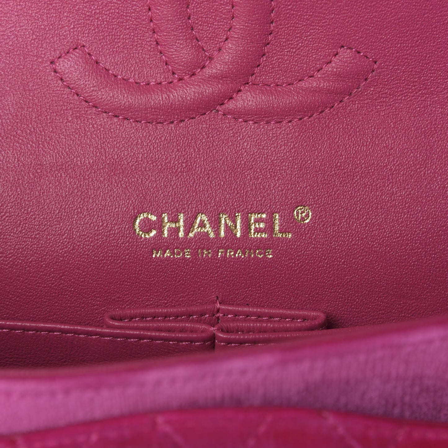 Velvet Quilted Medium Double Flap Pink