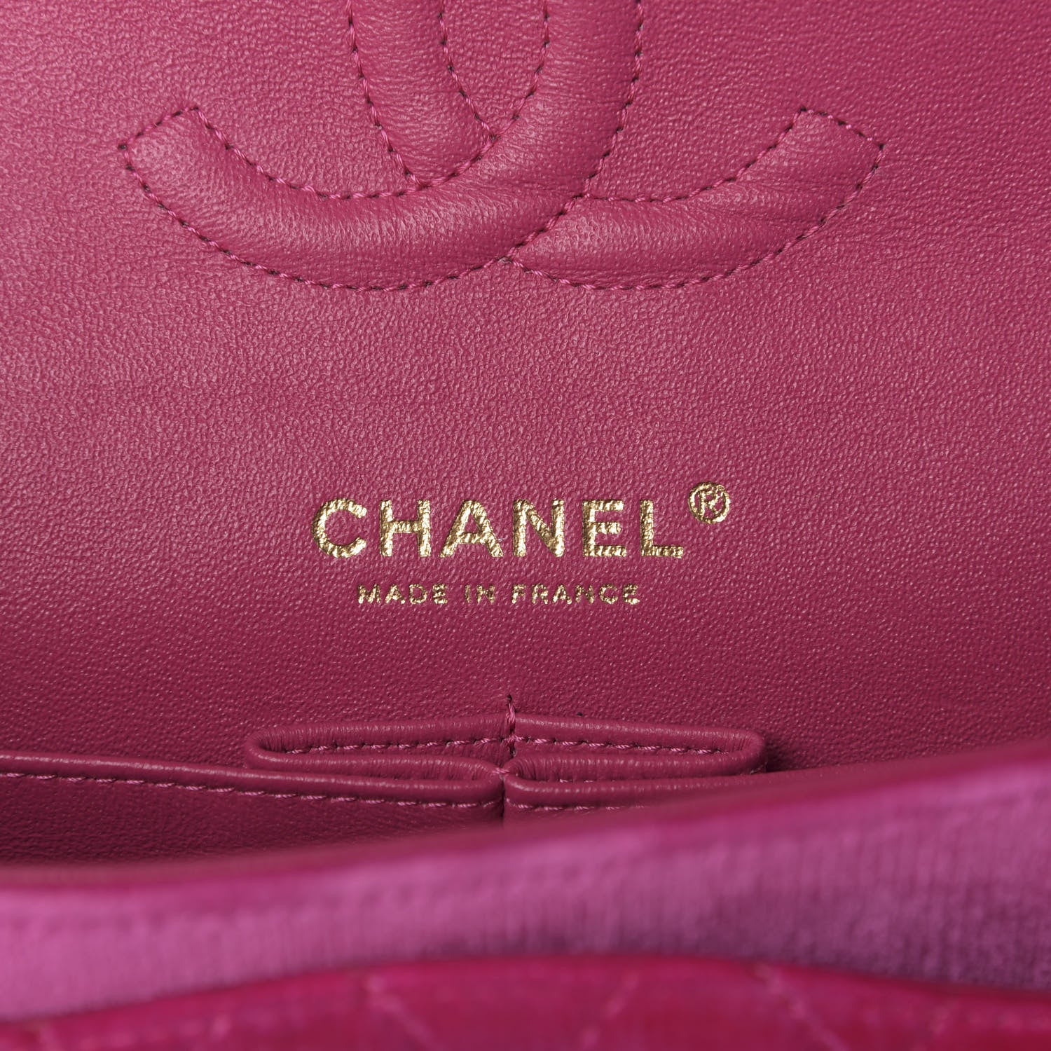 Chanel Velvet Quilted Medium Double Flap Pink 8 of 9