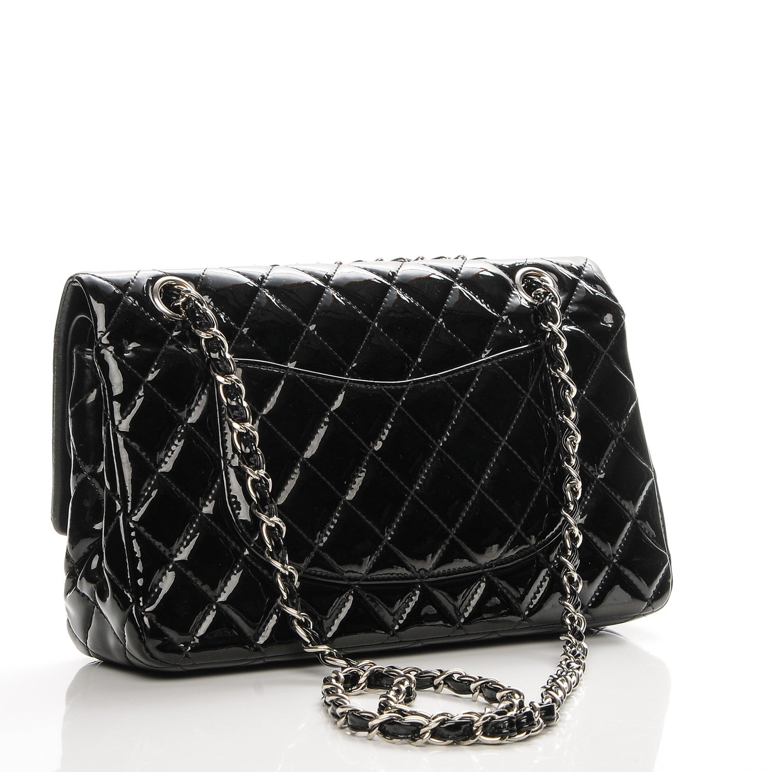 Chanel Patent Quilted Medium Double Flap Black 3 of 8