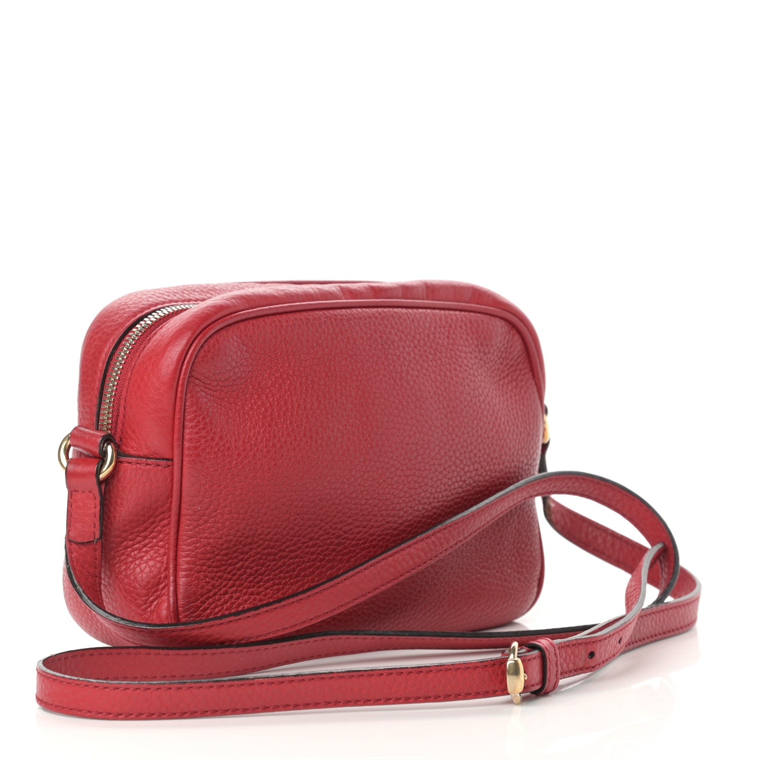 Gucci Pebbled Calfskin Small Soho Disco Bag Tabasco Red 3 of 21