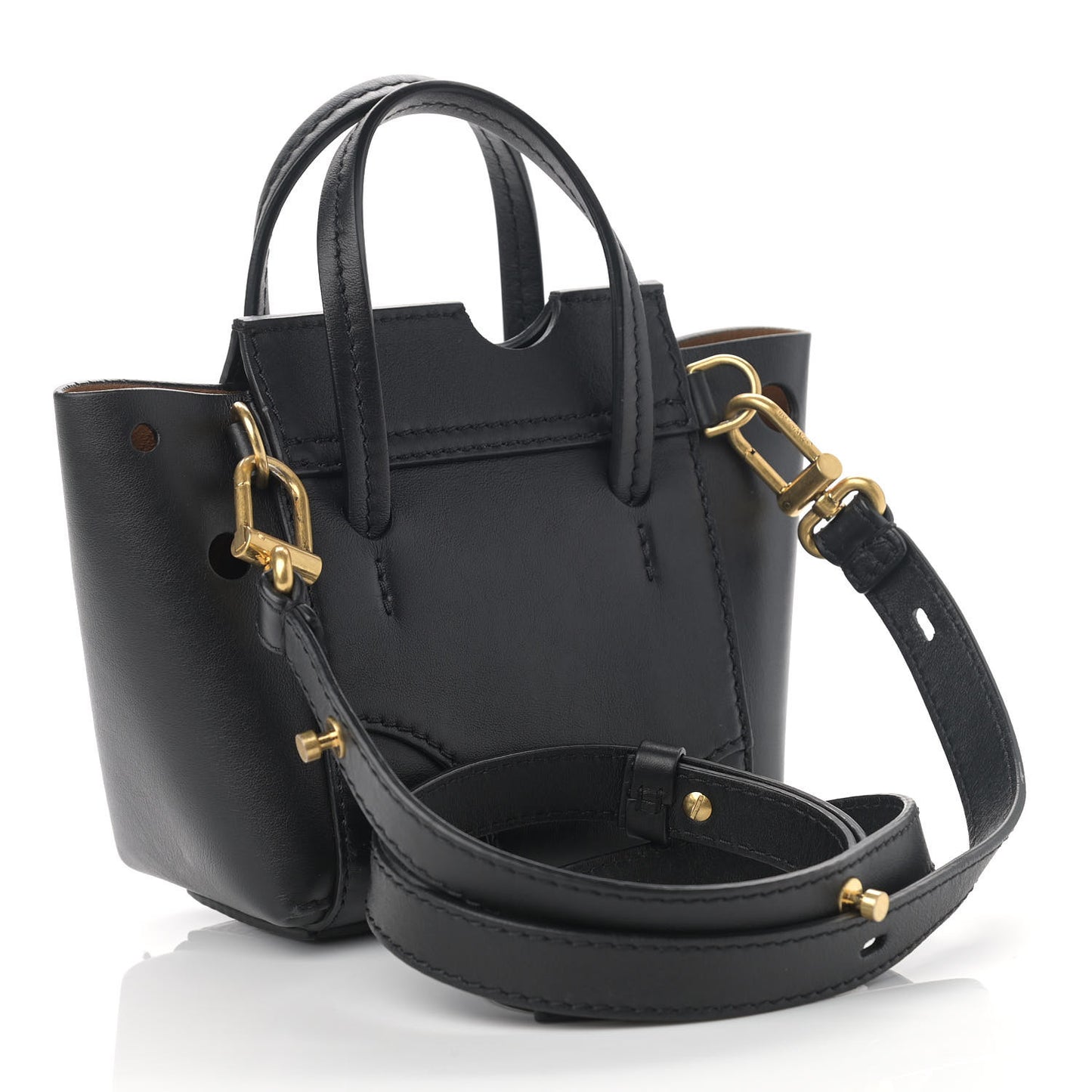 OFF WHITE Calfskin Burrow 16 Tote Black