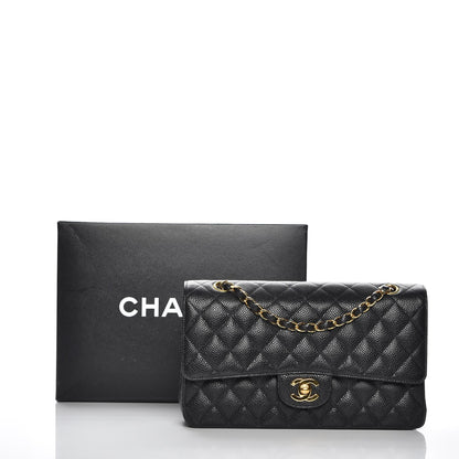 Chanel Caviar Quilted Medium Double Flap Black 12 of 28