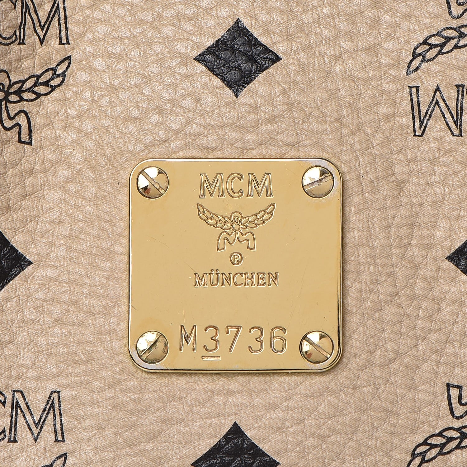 MCM Visetos Medium Essentials Shopper Tote Beige 13 of 28