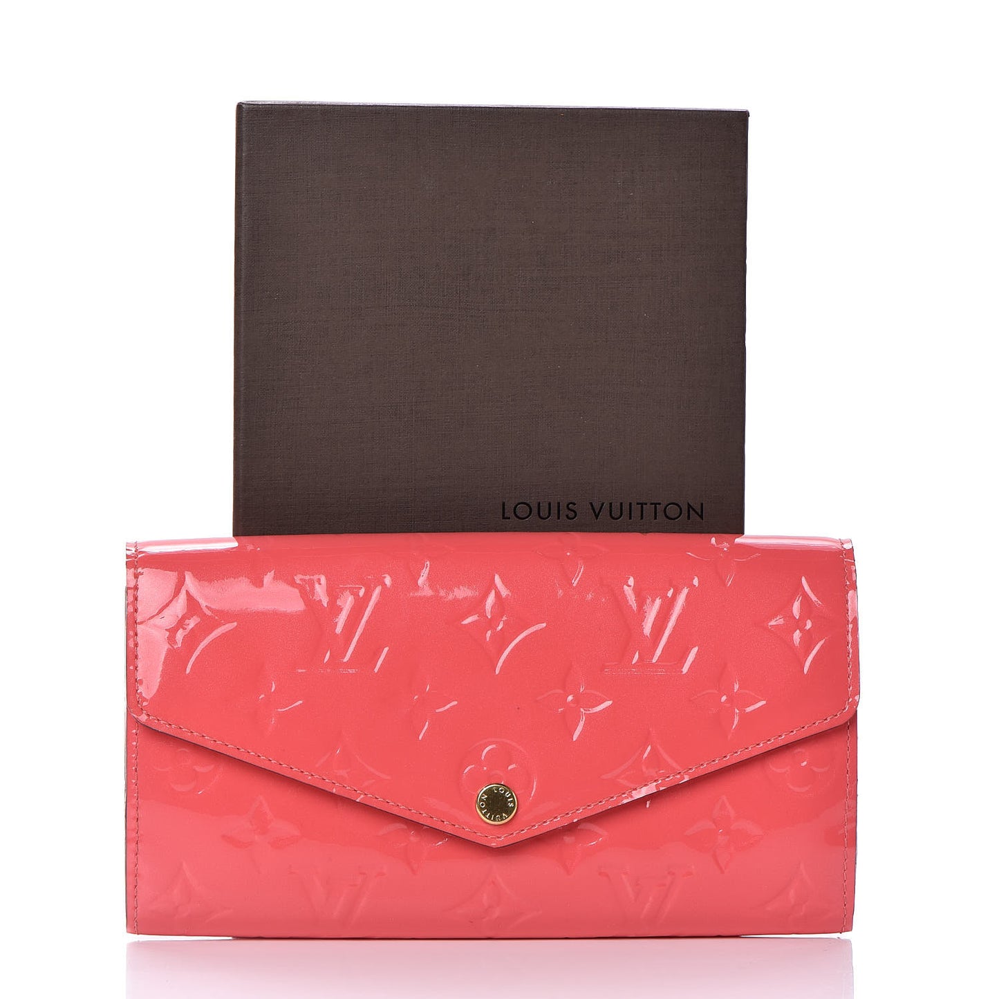 Vernis Sarah Wallet NM Rose Litchi