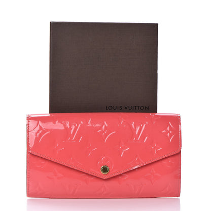 Louis Vuitton Vernis Sarah Wallet NM Rose Litchi 8 of 8