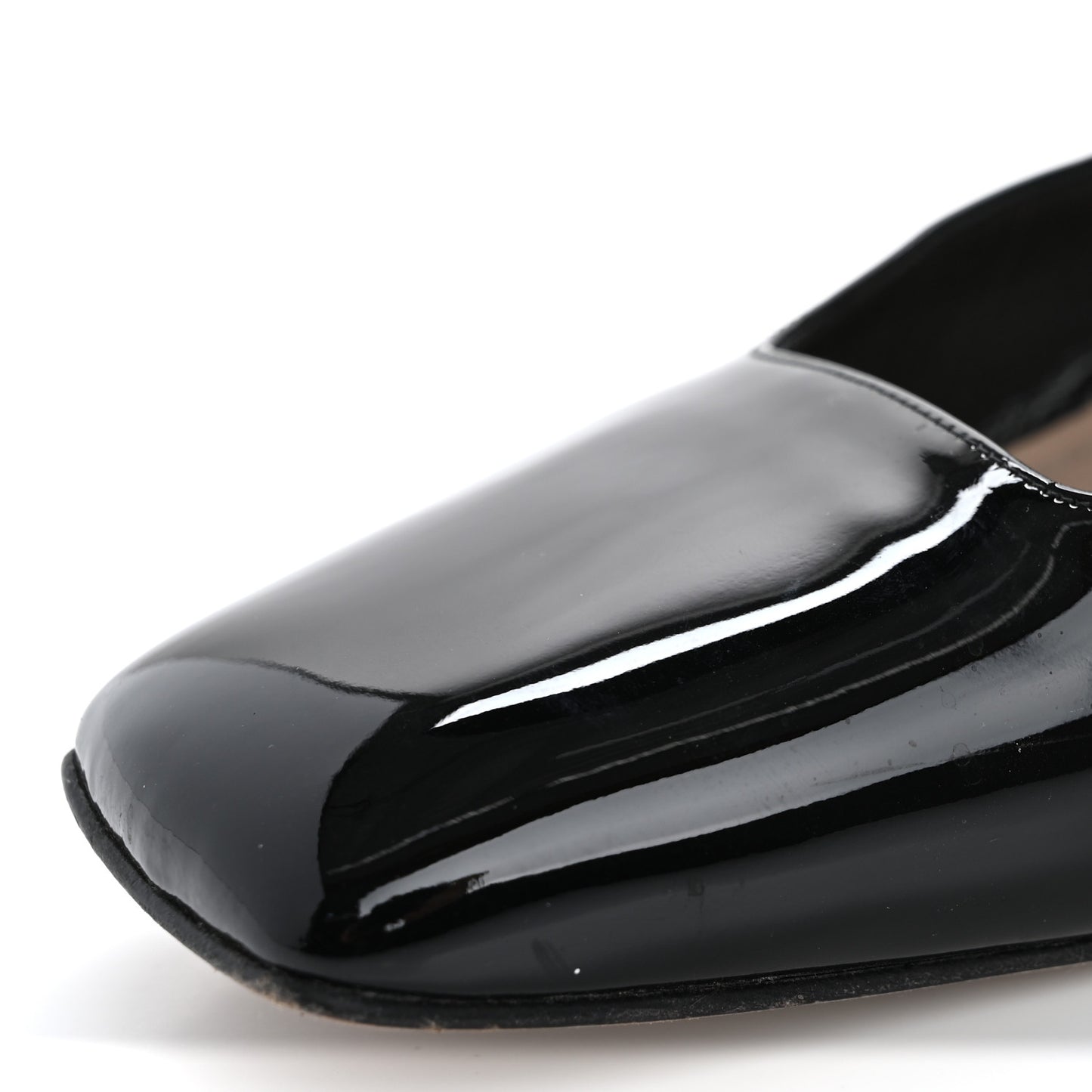 Patent Square Mary-Jane Pumps 40 Black