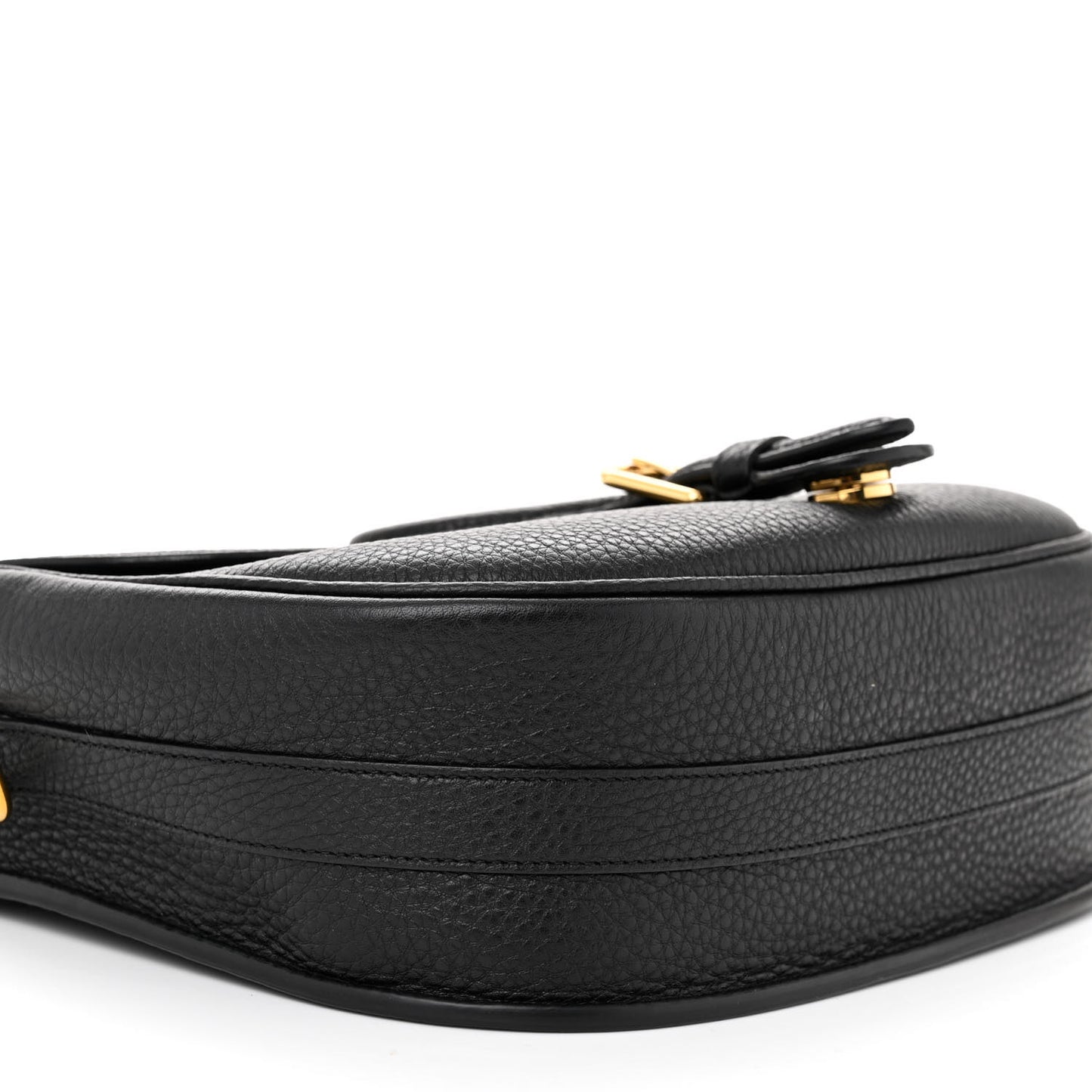 Grained Calfskin Large Bobby Flap Black