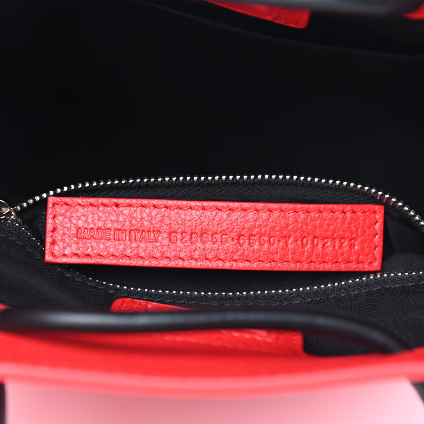 Calfskin Logo XXS Shopping Tote Red
