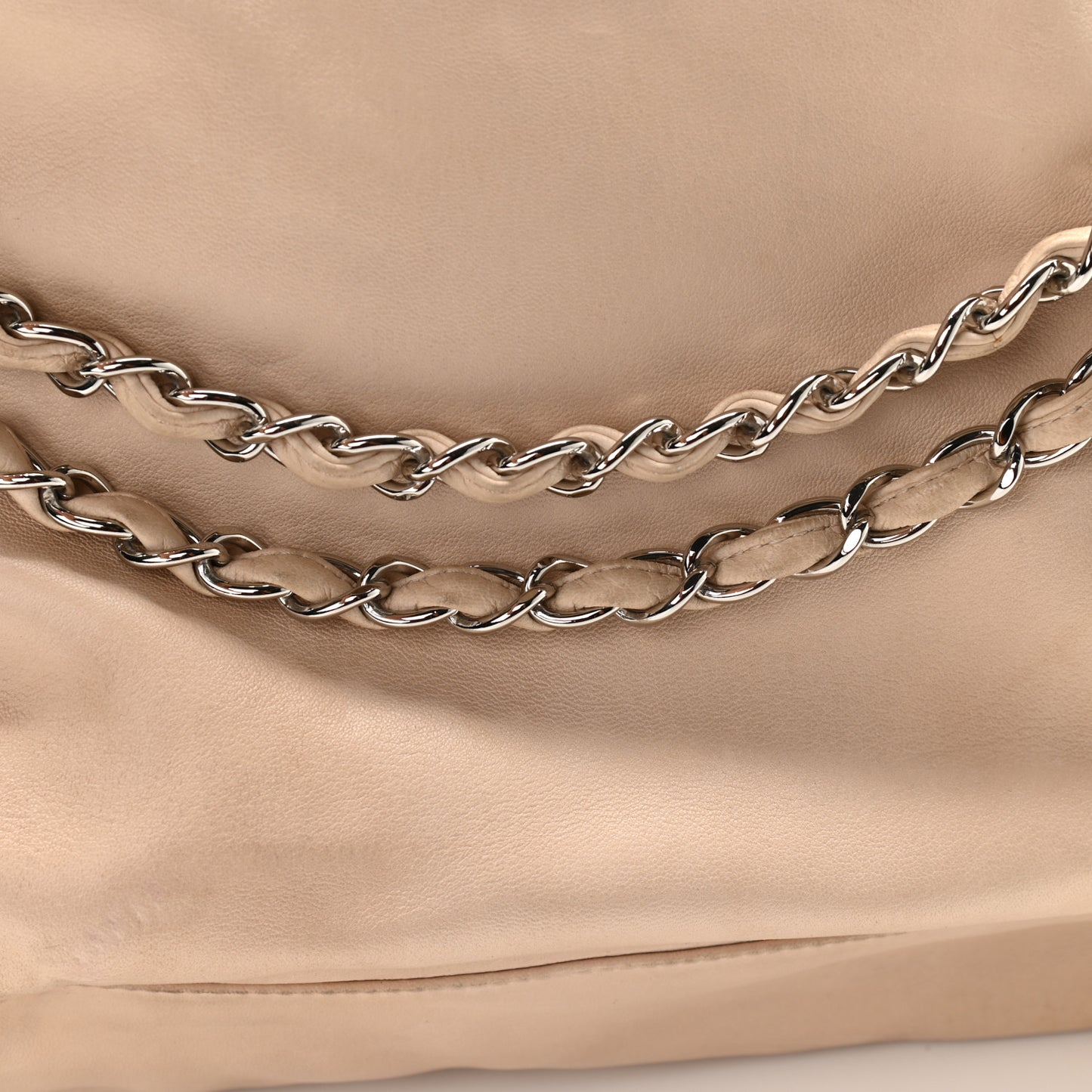 Lambskin Large Ultimate Soft Tote Beige