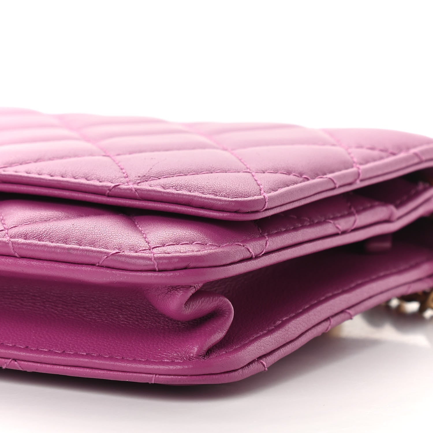 Chanel Lambskin Quilted Pearl Crush Wallet on Chain WOC Pink 10 of 11