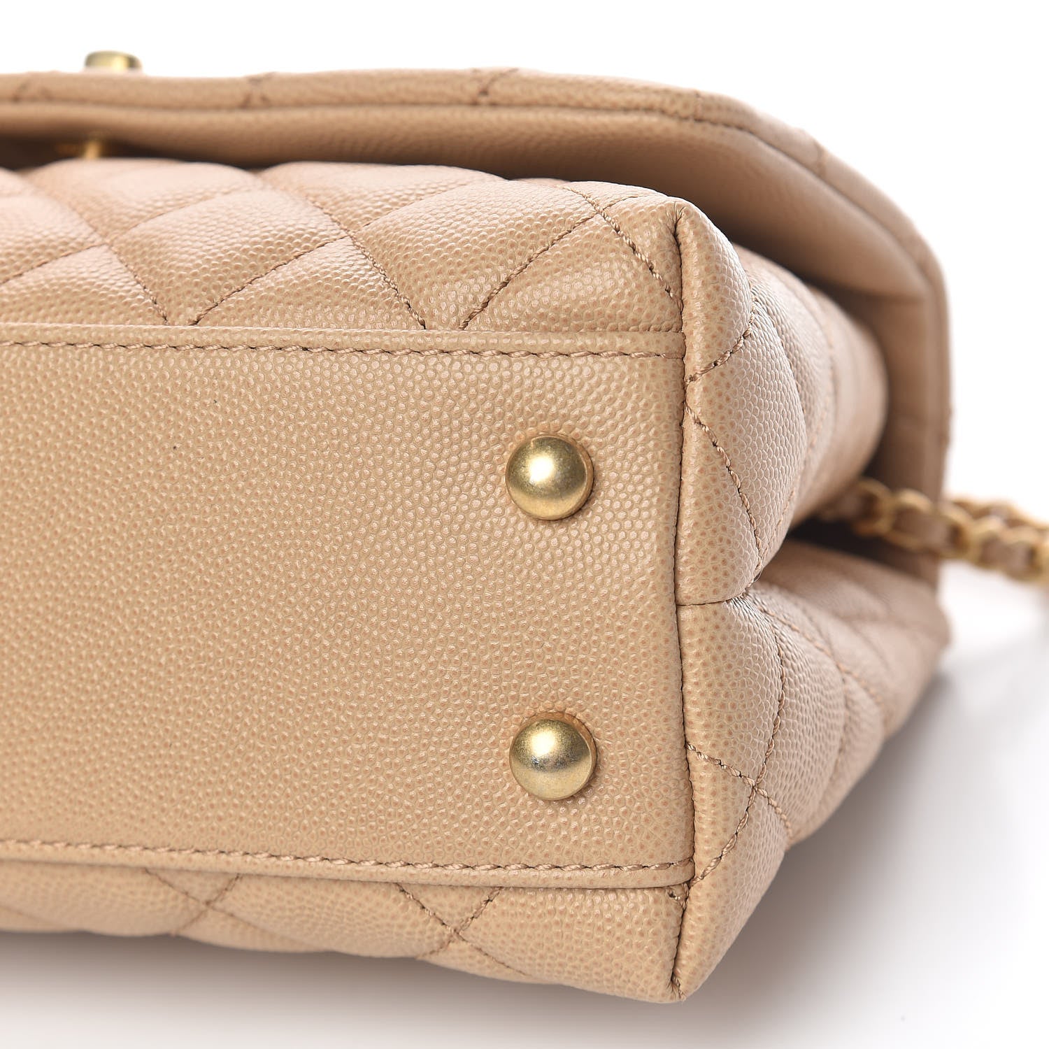 Chanel Caviar Quilted Mini Coco Handle Flap Beige 7 of 11