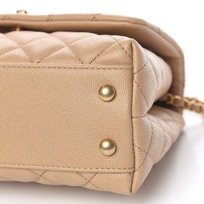 Chanel Caviar Quilted Mini Coco Handle Flap Beige 7 of 11