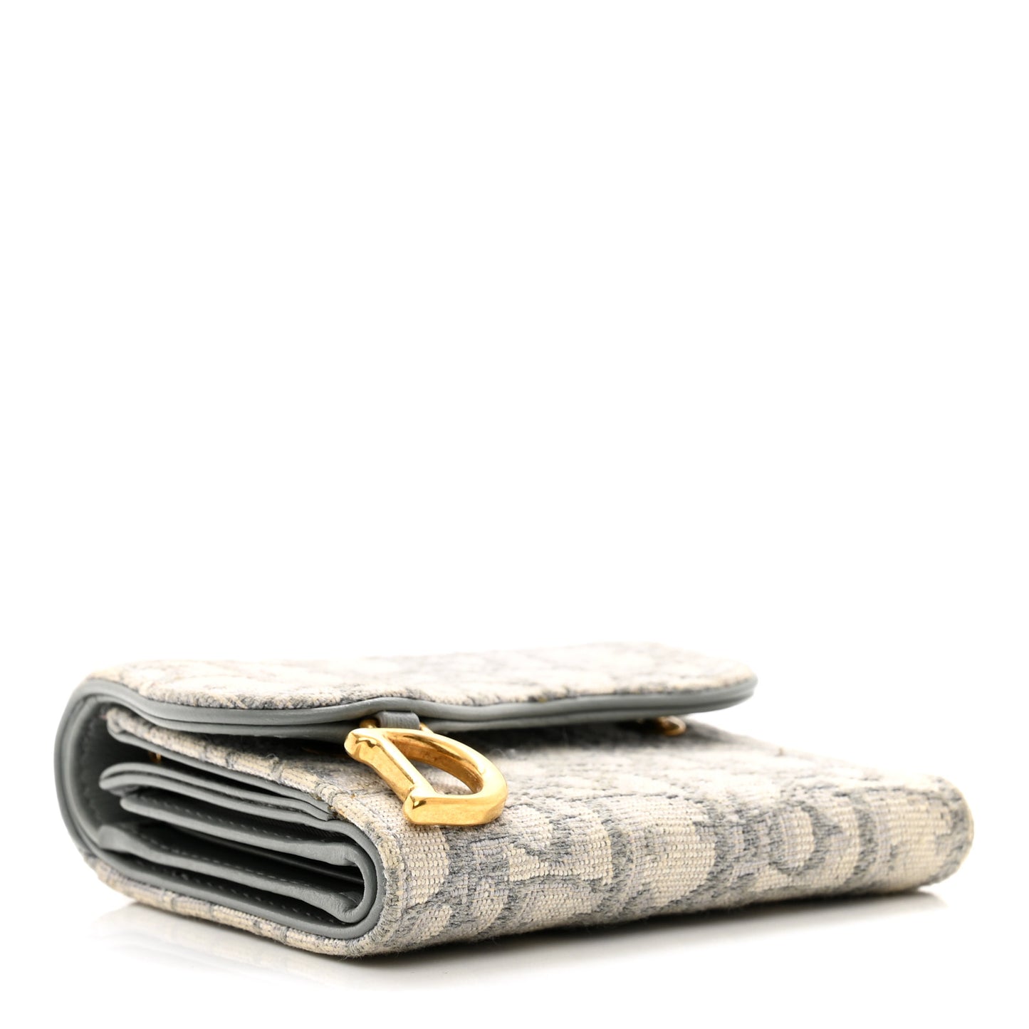 Oblique Saddle Lotus Wallet Grey