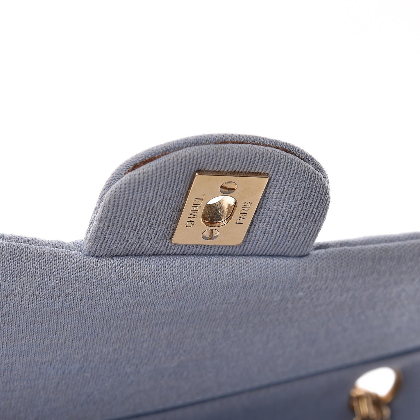 Jersey Quilted Medium Double Flap Light Blue