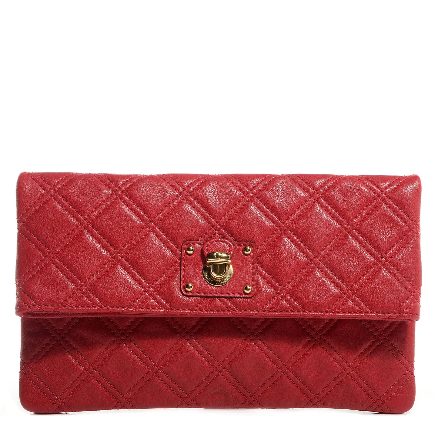 Quilted Leather Eugenie Clutch Red