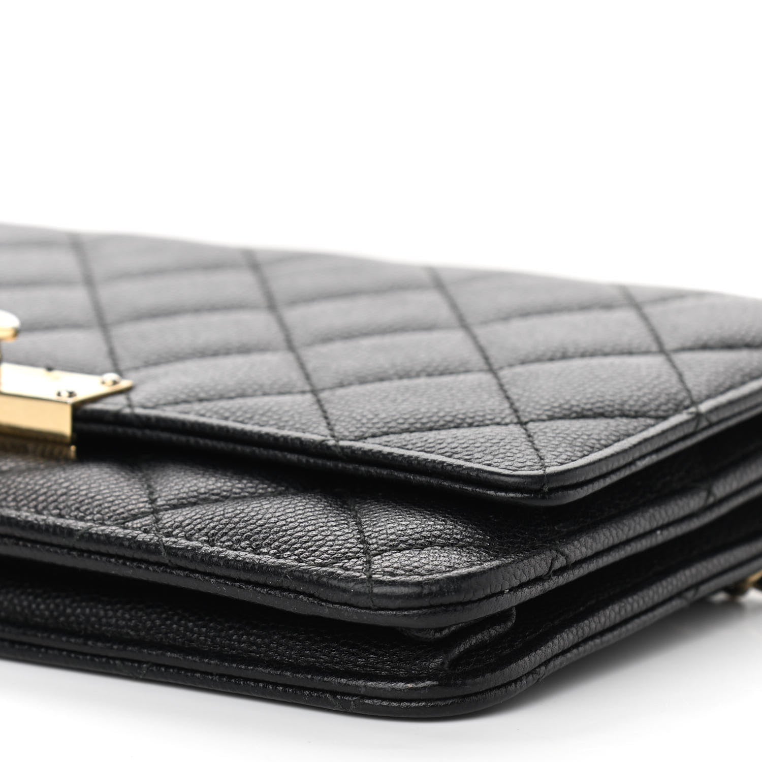 Chanel Caviar Quilted Golden Class Wallet On Chain WOC Black 6 of 15