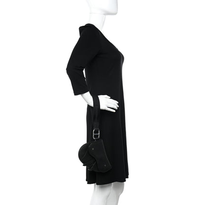 Christian Dior X KAWS Grained Calfskin Saddle Wristlet Black 2 of 10