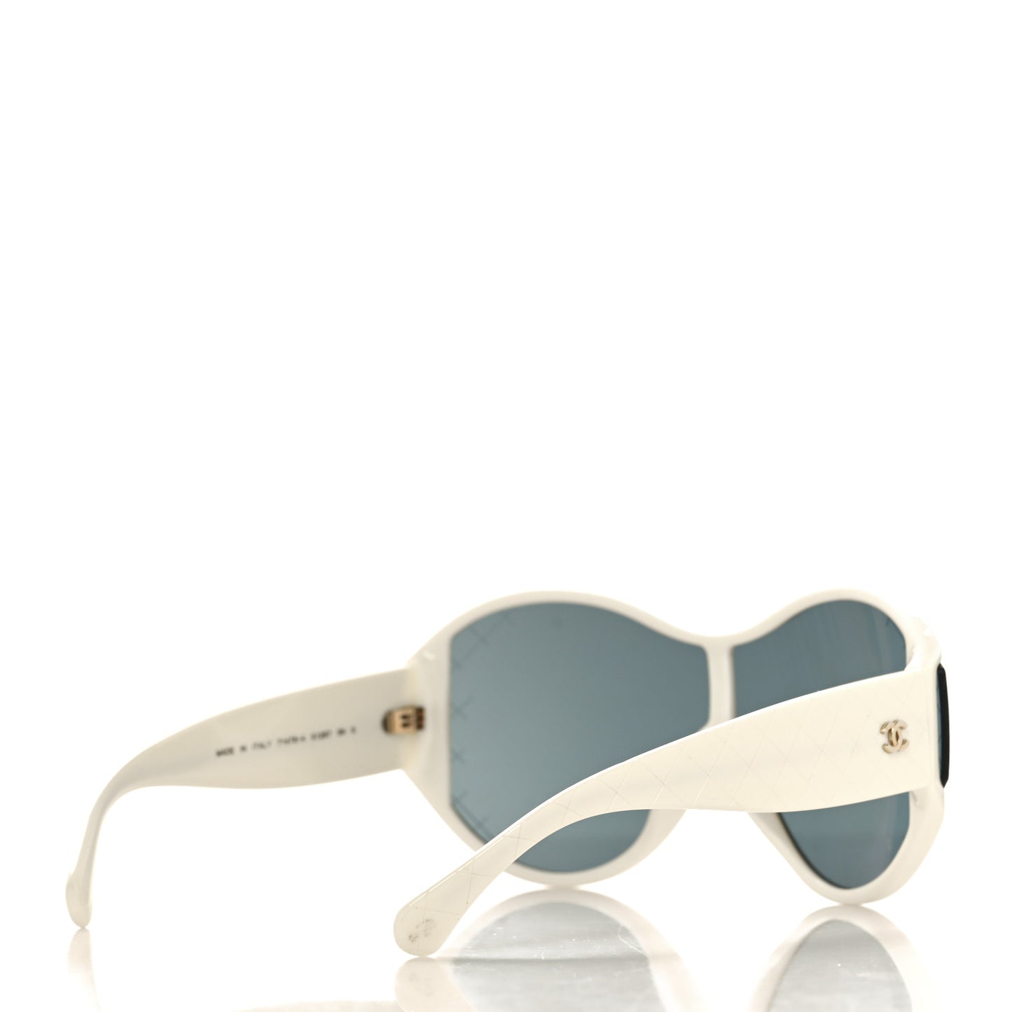 Acetate Shield Sunglasses 71476-A White