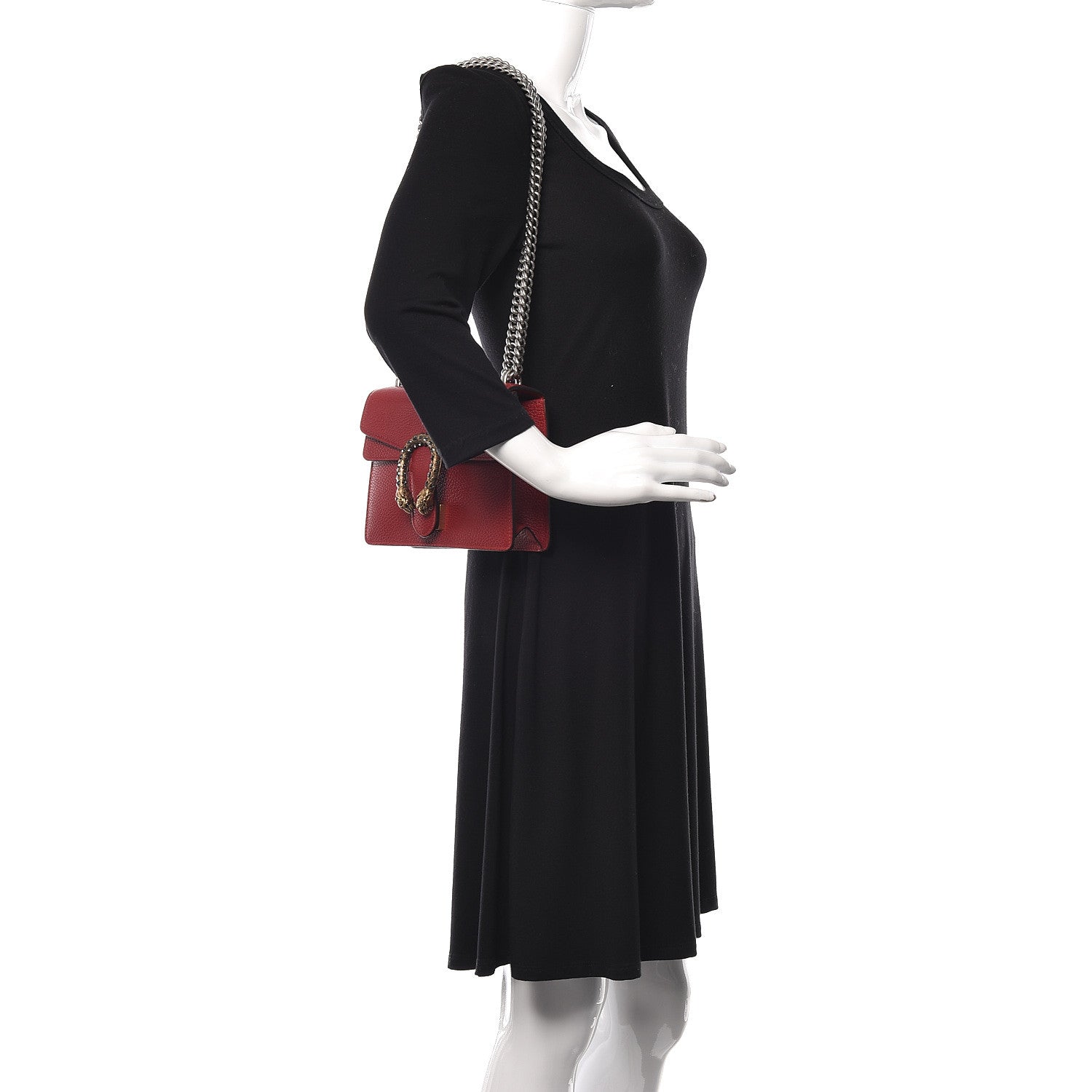 Gucci Calfskin Mini Dionysus Shoulder Bag Hibiscus Red 2 of 10