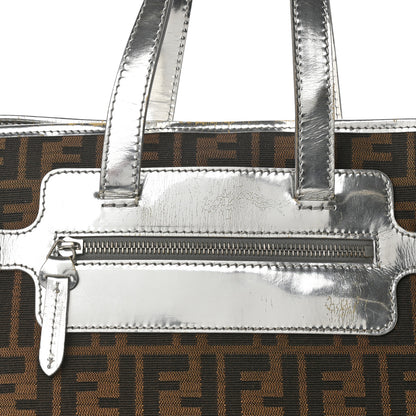 Fendi Zucca Shopper Tote Tobacco Argento 7 of 15