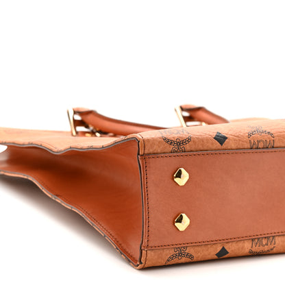 MCM Visetos Large Munchen Tote Cognac 9 of 10