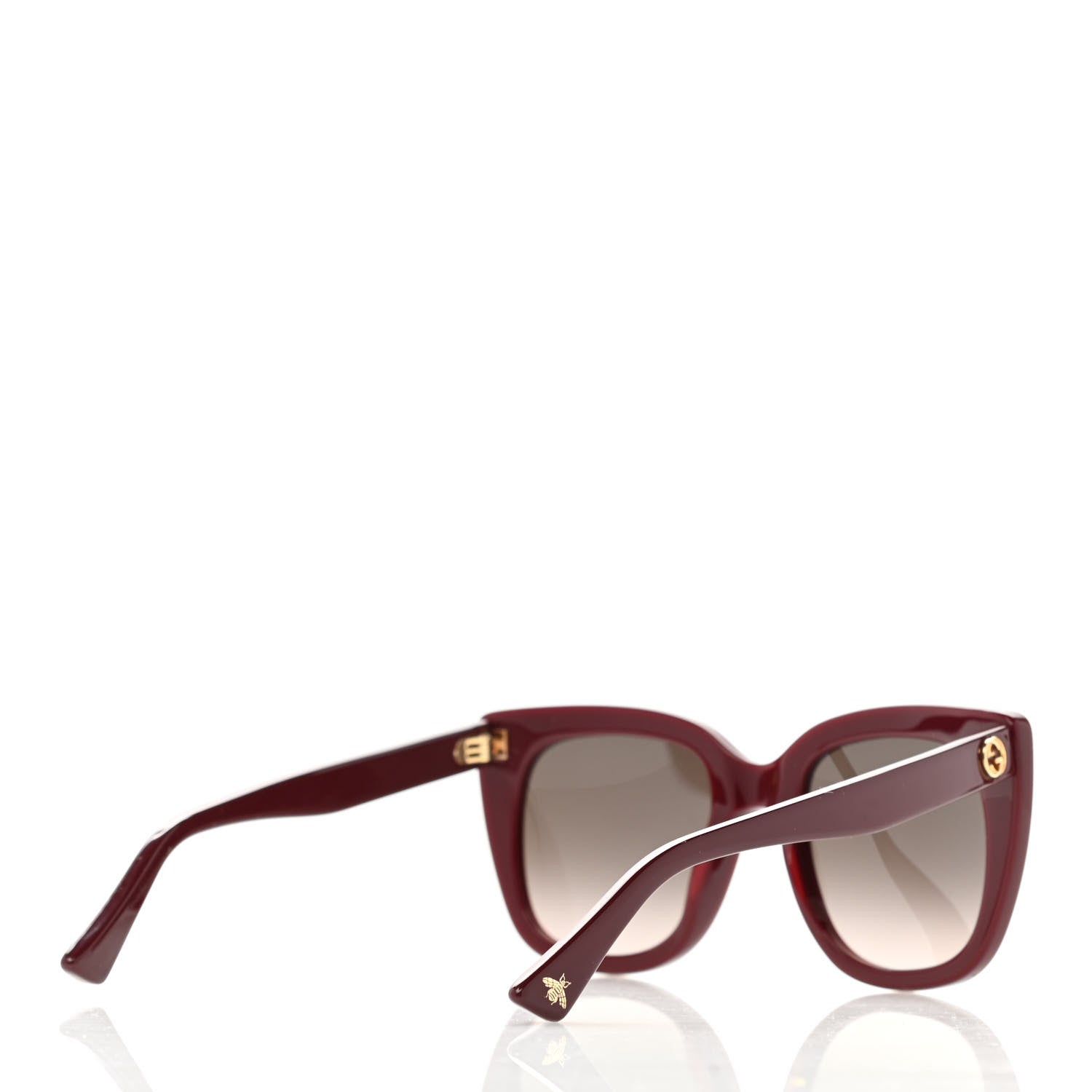 Gucci Cat Eye GG0163S Sunglasses Burgundy 4 of 6