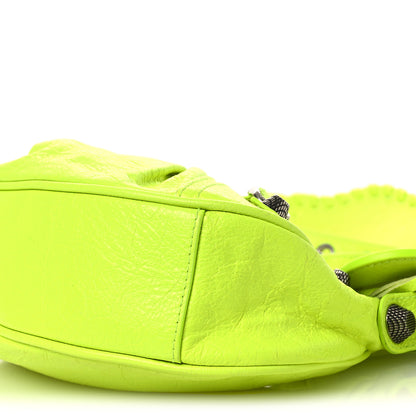 Balenciaga Agneau Arena Le Cagole Shoulder Bag XS Fluo Yellow 11 of 13