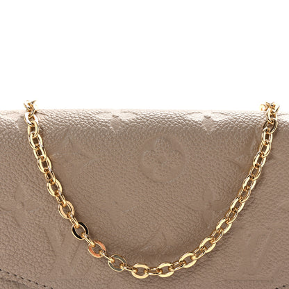 Louis Vuitton Empreinte Pochette Felicie Chain Wallet Tourterelle 8 of 10
