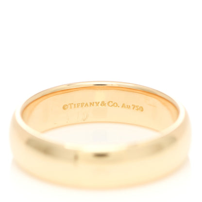 Tiffany 18K Yellow Gold 6mm Classic Wedding Band Ring 62 10 4 of 5