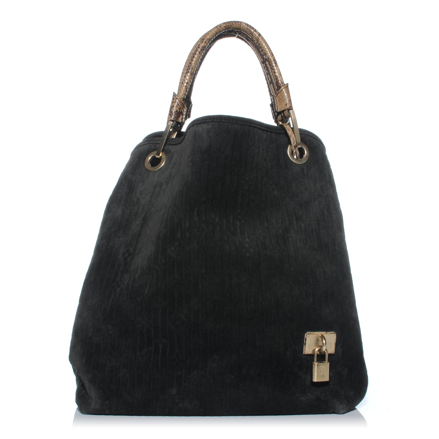 Suede Python Monogram Whisper GM Khol