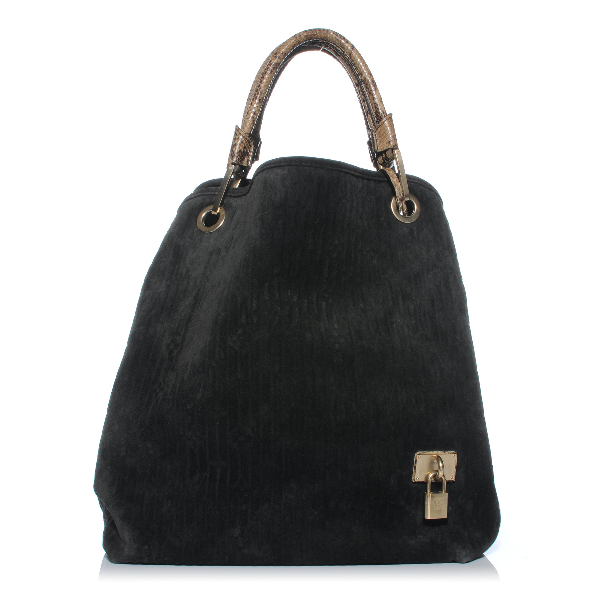 Louis Vuitton Suede Python Monogram Whisper GM Khol 1 of 7