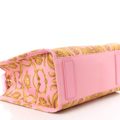 Versace Canvas Baroque Print Medusa Small Tote Pink 10 of 13