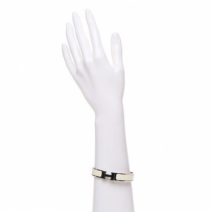 Hermes Enamel Narrow Clic Clac H Bracelet GM Craie 2 of 5