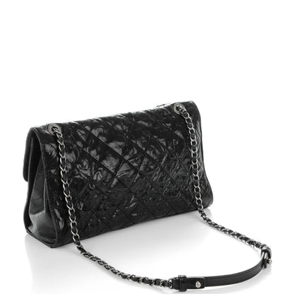 Chanel Crumpled Grained Calfskin Jumbo CC Crave Flap Black 3 of 8